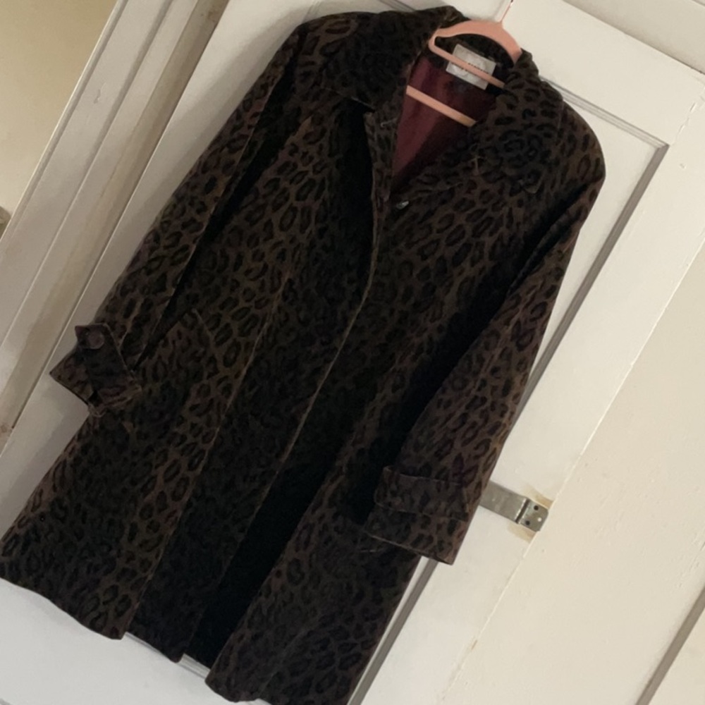 Leopard Print Swing Coat